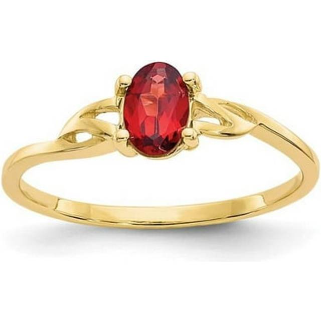 Finest Gold 14K Yellow Gold Birthstone Ring Mounting - Size 7