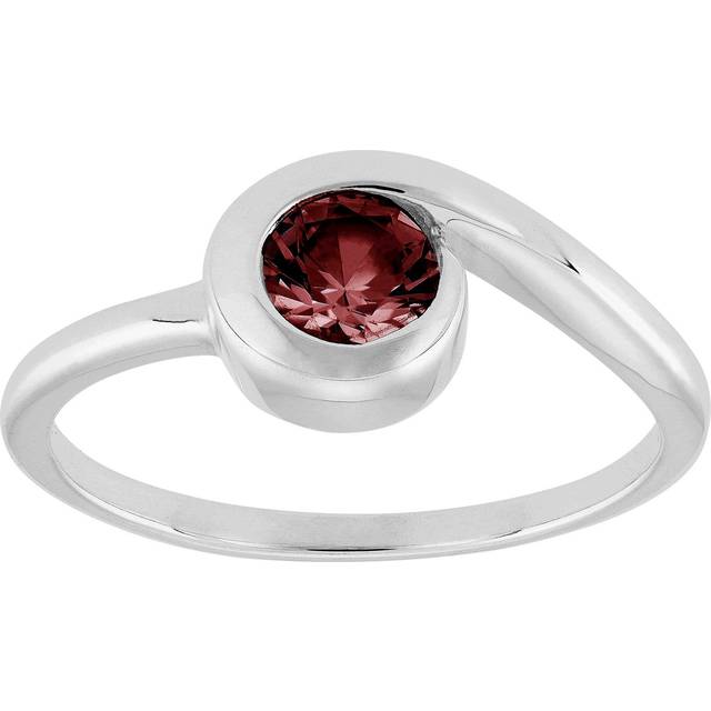 Silpada 'Another Trip Around The Sun' Garnet Ring in Sterling Silver, Size 5 - Rose