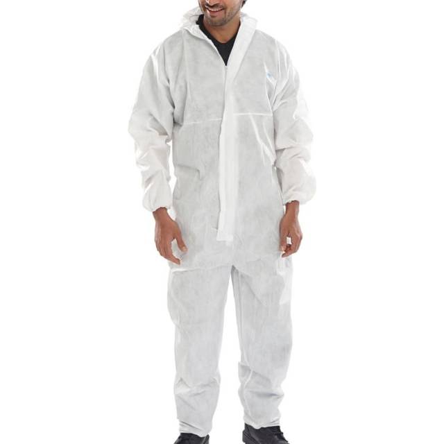 B-Click Once Microporous Disposable Coverall White - Size L- you get 20