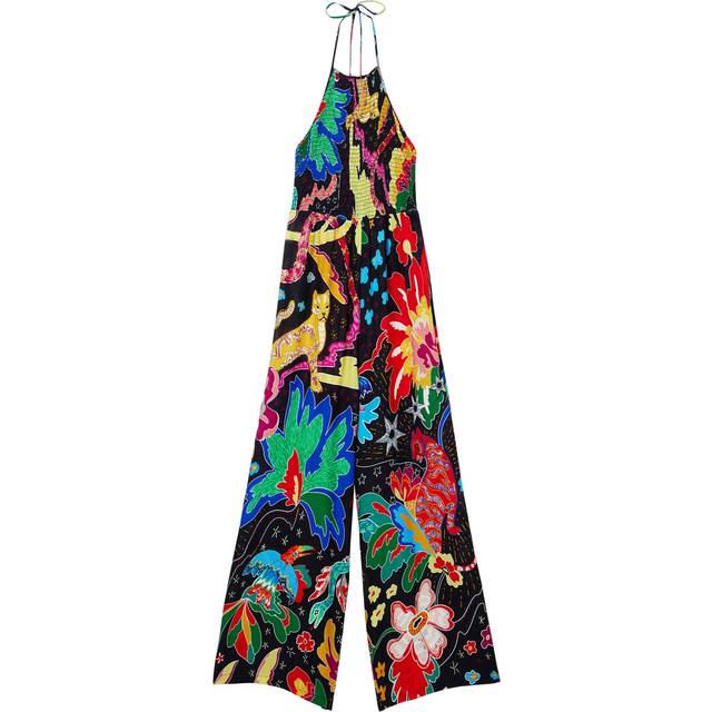 Desigual Dam Swim_Jungle_Jumpsuit One Piece baddräkt, svart, XS