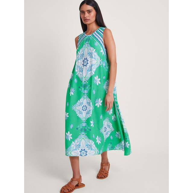 Monsoon Louise Scarf Dress - Blue