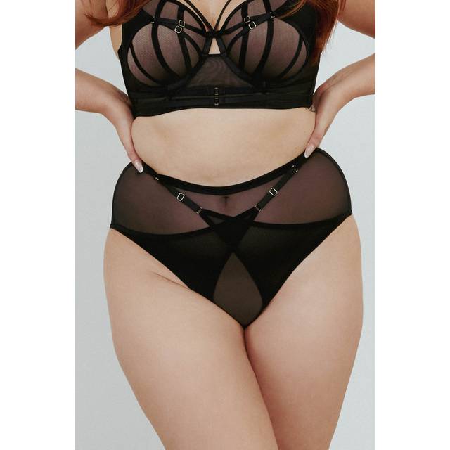 Eddie Black Crossover Wrap Thong UK 14