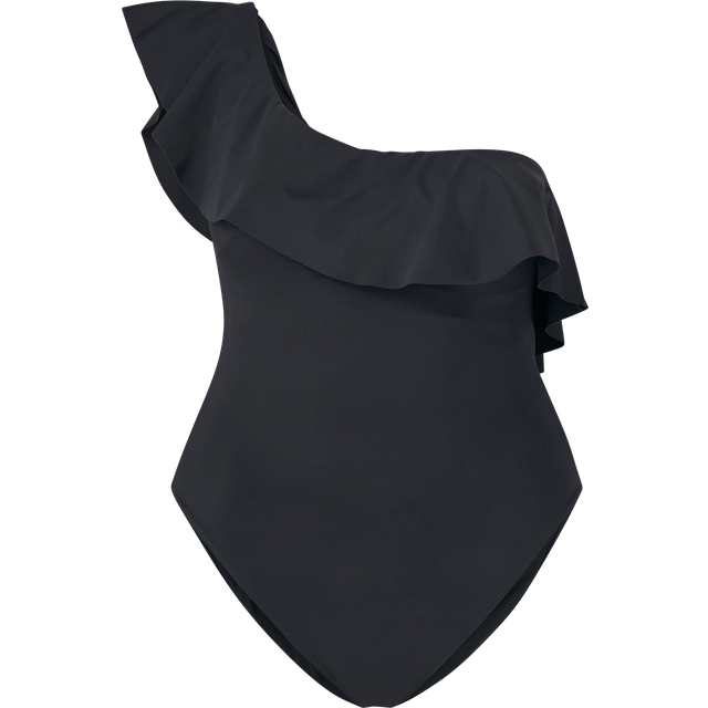 Asymmetric Swimsuit - Black - 30