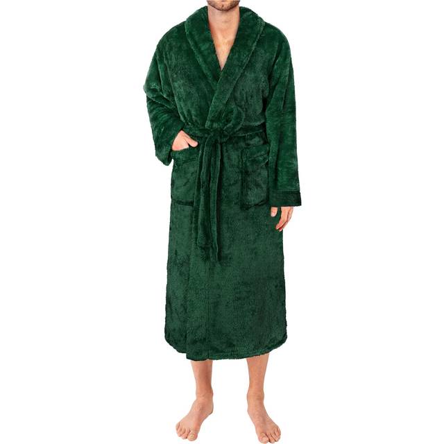 PAVILIA Mens Soft Robe  Plush Fluffy Fleece Bathrobe for Men  Long She