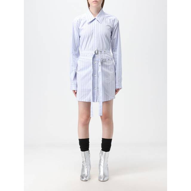 Womens Shirt Dress Mini Dress Belted Wo - Striped Dresses - Multi - 42