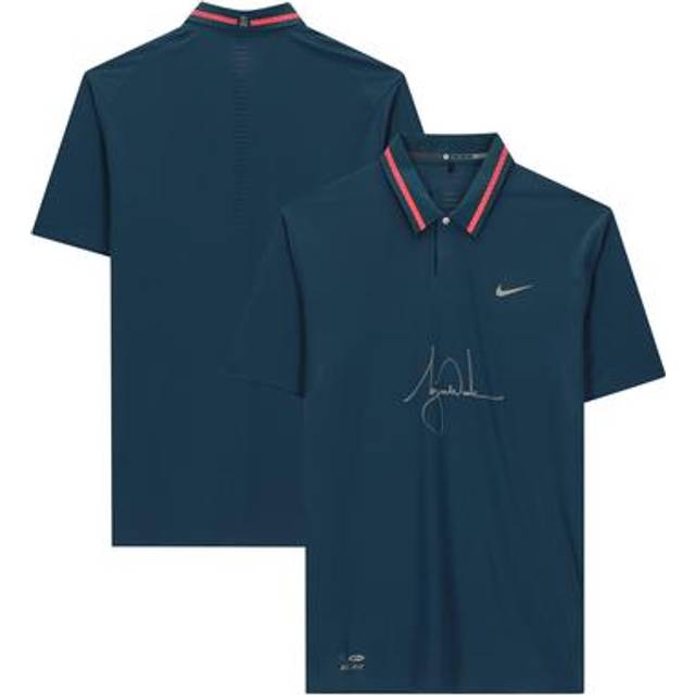 Tiger Woods Autographed SP Blue Nike Polo - Upper Deck