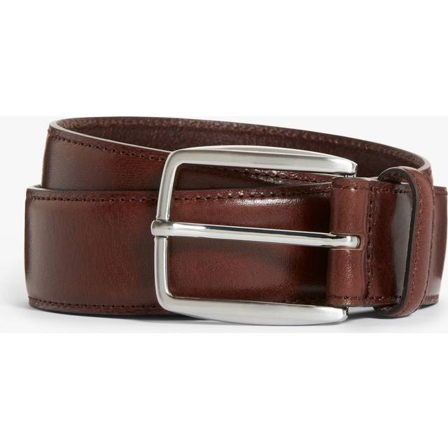 John Lewis Made in Italy 35mm Stitched Leather Belt