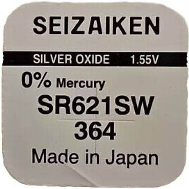 364 sr621sw | seizaiken by seiko | silver oxide watch battery|1.55v| single pack