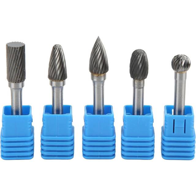 5pcs/set Rotary Burrs Set 6x10mm Tungsten Carbide Bits For Polishing Grinding Engraving Drillingadefg