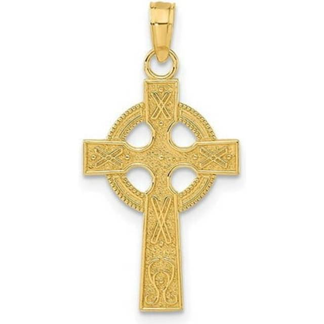 Quality Gold K5047 27 mm 14K Celtic Cross Pendant, Yellow