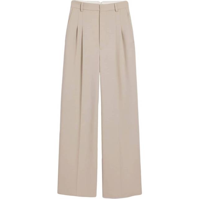 High Waist Large Trousers Neutrals for Women - 38 - AMI Paris