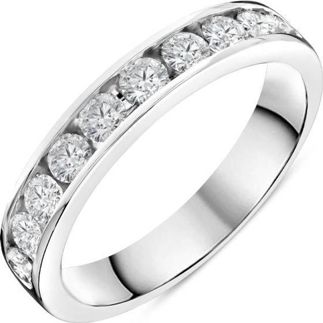Platinum 0.75ct Diamond Channel Set Wedding Half Eternity Ring