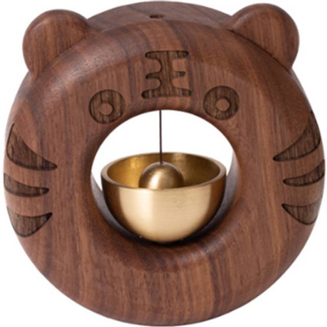 Creative Tiger Ring Bell Hanging Wooden Door Doorbell Wind Chime