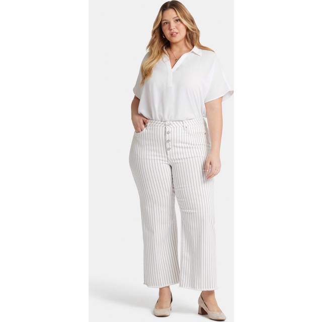 Nydj Plus Teresa Beach Cruise Stripe Ankle Crop Jean