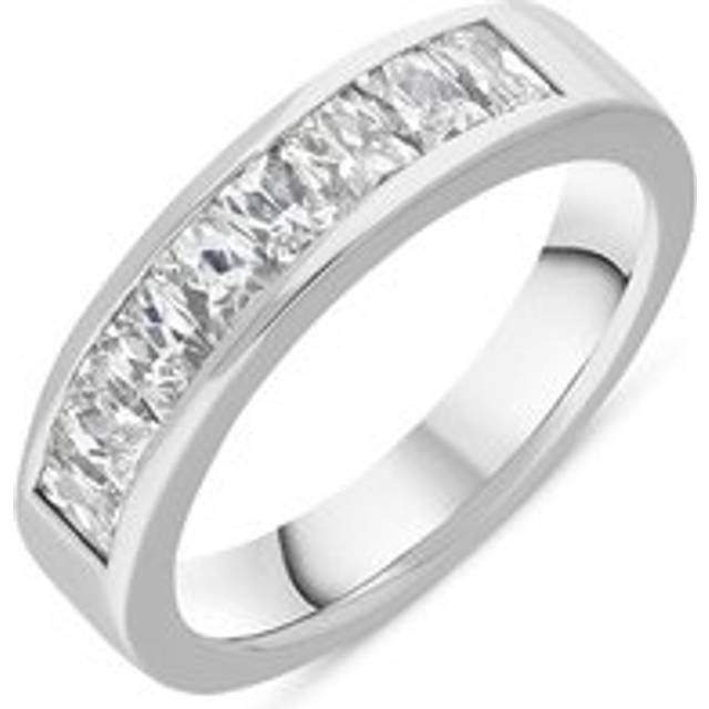 Platinum 1.16ct Diamond Channel Set Half Eternity Ring