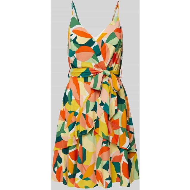 Apricot Women's Green Colourblock Leaf Print Mini Dress New Look - UK 12