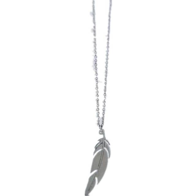 Bohemia Elegant Feather Pendant Necklaces Silver plating Accessories Fine Jewelry for Women Birthday Party Gift