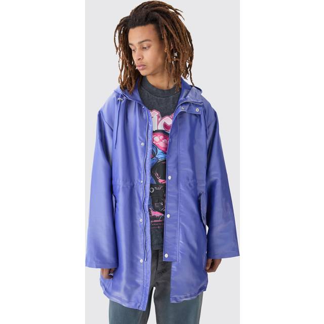 Liquid Metallic Parka - Blue - XS