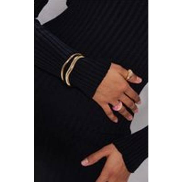 Gold Simple Multipack Bangles, Yellow - One Size