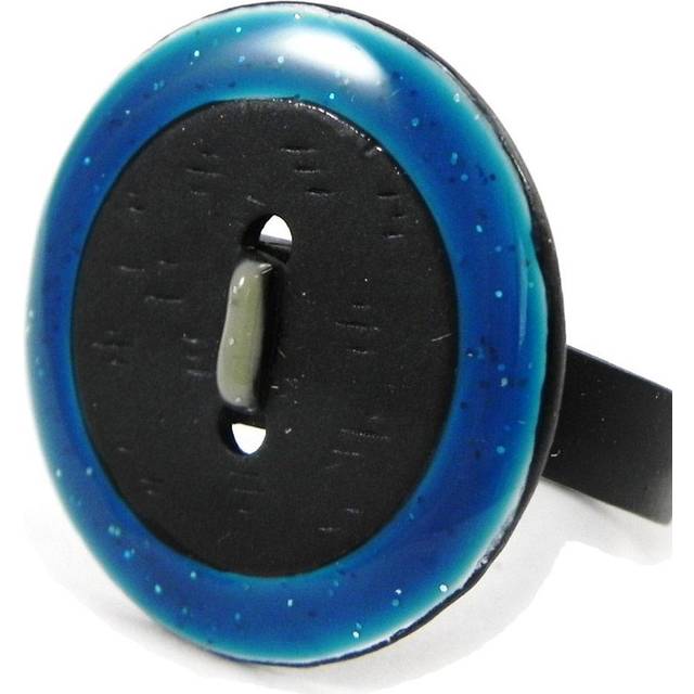 NOA [I1493] - Designer ring 'Bouton' turquoise turquoise