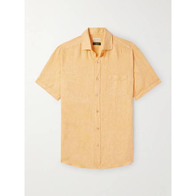 Incotex - Glanshirt Slim-Fit Linen Shirt - Men - Yellow - EU 44