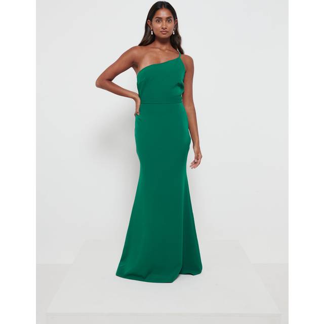 Amelia Crepe Maxi Bridesmaid Dress - Emerald, 12