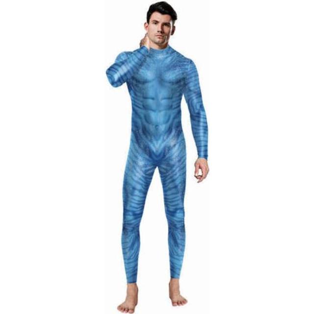 (  Boy, XL) Men and Women Avatar Cosplay Costume Handmade Cos 3D Digital Printed