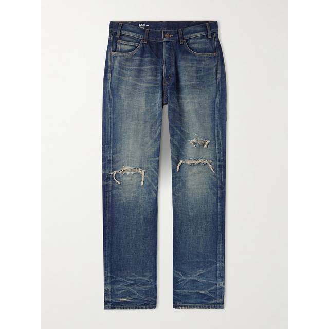 CELINE HOMME - Kurt Straight-Leg Distressed Jeans - Men - Blue - UK/US 32