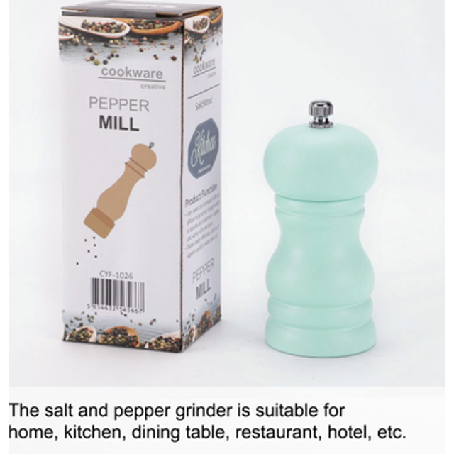 4.5" wooden salt and grinder mills shakers with adjustable coarseness