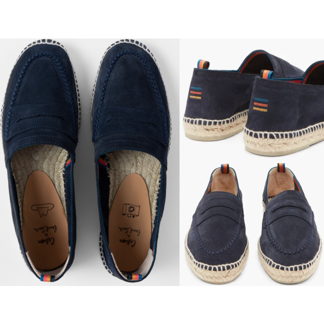 Paul smith x castaner artist navy suede 'paul' espadrilles shoes 41