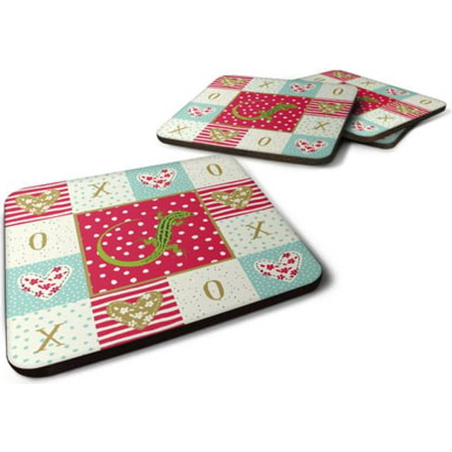 """""Caroline's Treasures CK5534FC Lizard Foam Set of 4 coasters  Multicolor"""""