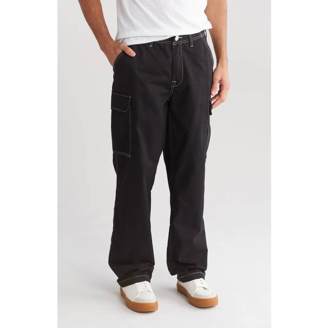 TRUE RELIGION Big T Cargo Trousers - Black, Black, Size 32, Men