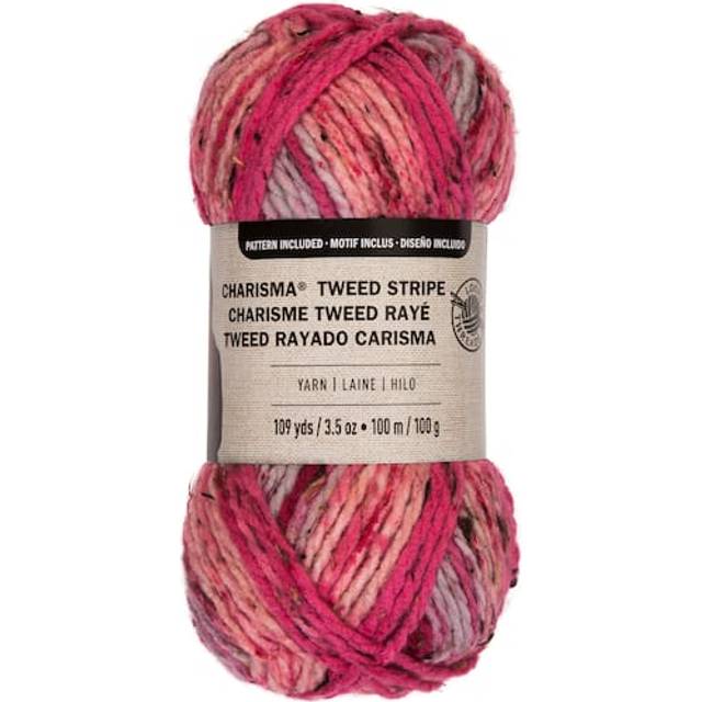 Loops & Threads Charisma Tweed Stripe Yarn 1 Ball 3.5 oz. - Rose Garden
