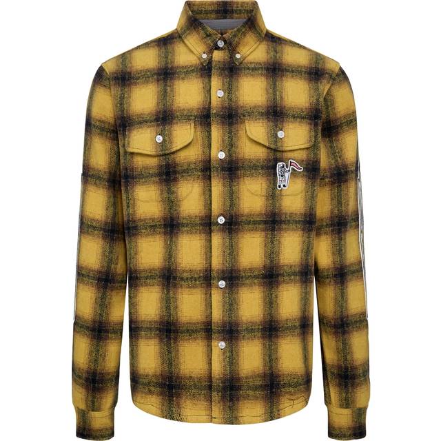 CHECK L/S SHIRT - YELLOW, L