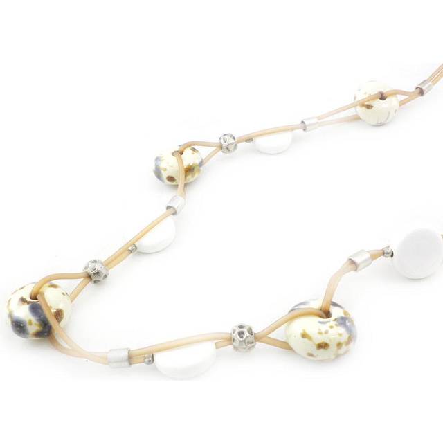 Les Trésors De Lily [I9320] - Beige 'Kilimanjaro' Designer Necklace Long Necklace beige