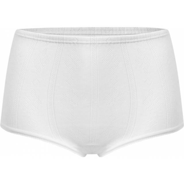 Avet hålmönstrade maxitrosor vit 2XL (2XL)