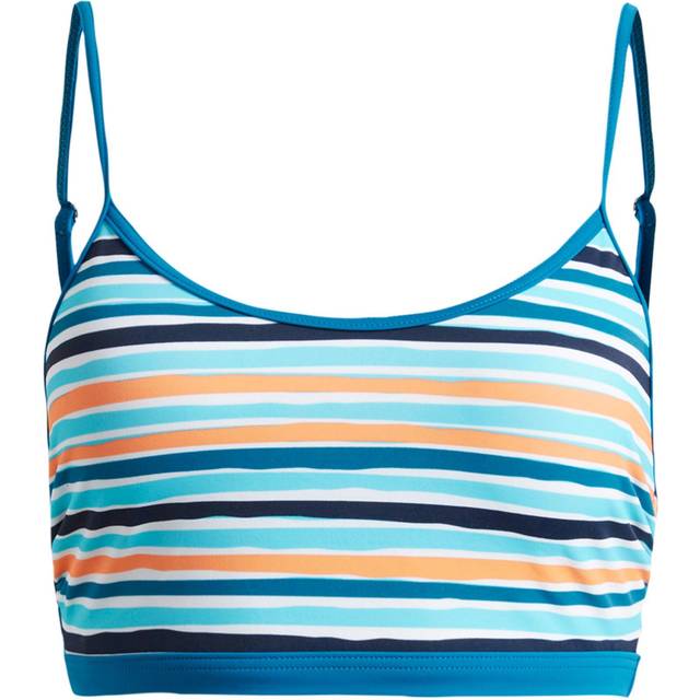 bonprix Striped Crop Bikini Top - Turquoise Stripe