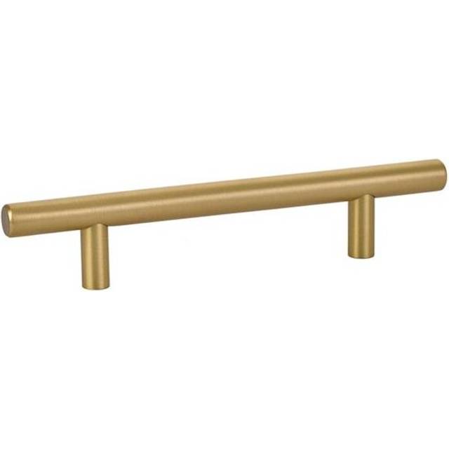 6 in. Mid Century Modern Bar Pull, Satin Brass