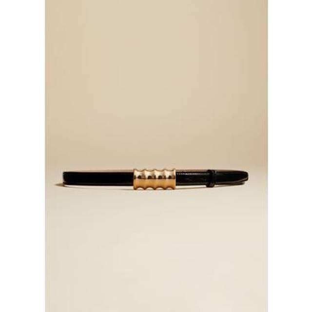 Khaite Julius Small leather belt - black (Inch 35.5)