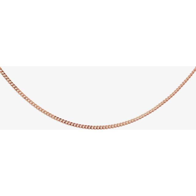Sterling Silver Rose Gold Plated 18 Inch Flat Curb Chain CU2DC035/0.45