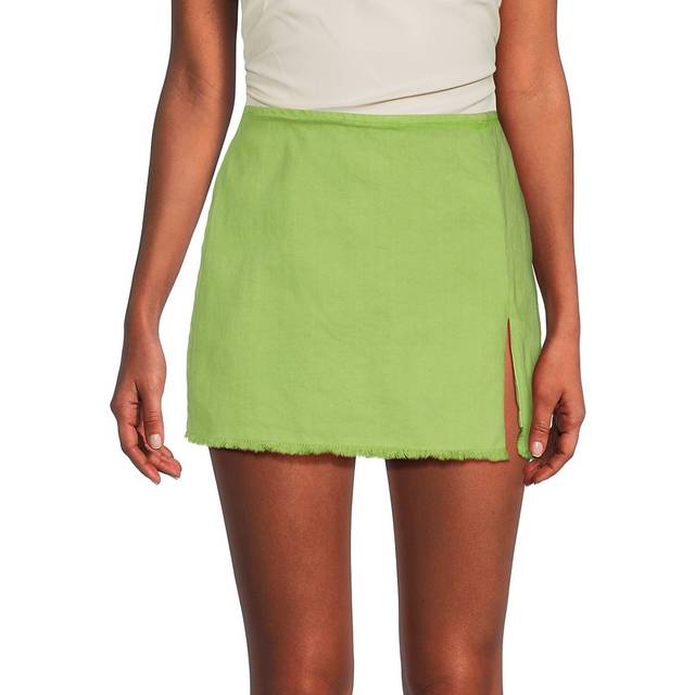 Amanda Uprichard Dale Denim Fringe Skort