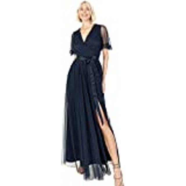 Anaya With Love Faux Wrap Sash Belt Maxi Dress
