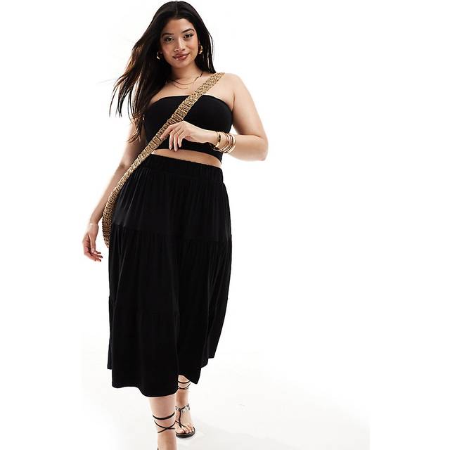 Tiered Maxi Skirt In Jersey
