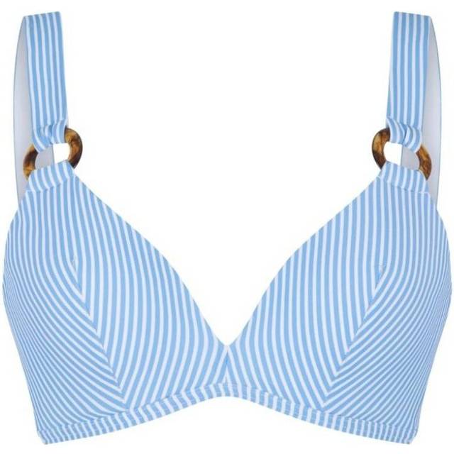 Stripes Padded triangle Bikini top - Black (32C)