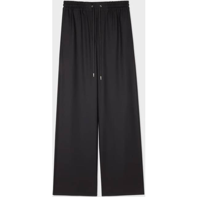 Paul Smith Women's A Suit To Travel In - Women's Black Drawstring Wide Leg Trousers - 40