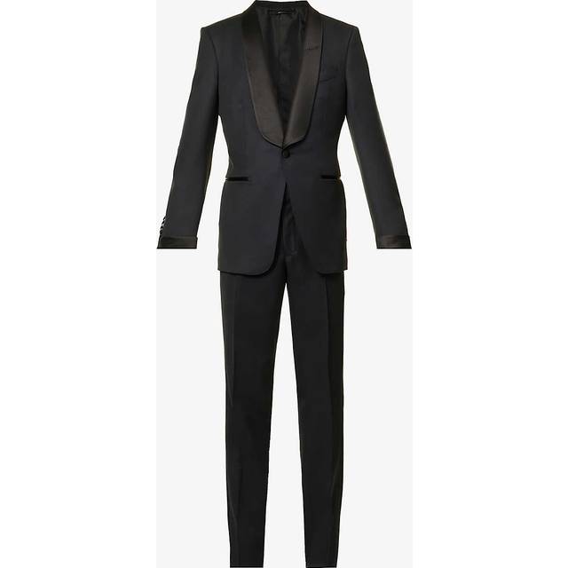 Tom Ford Mens Vy Single-breasted Straight-leg Wool Tuxedo 36 - NAVY