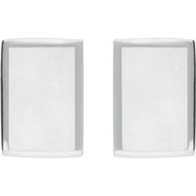 Sterling Silver Bauxite Flat Oblong Stud Earrings