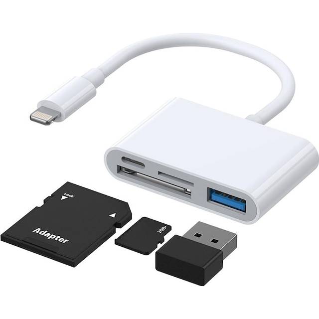 Joyroom Lightning Multi-hubb med minneskort och USB-ingång