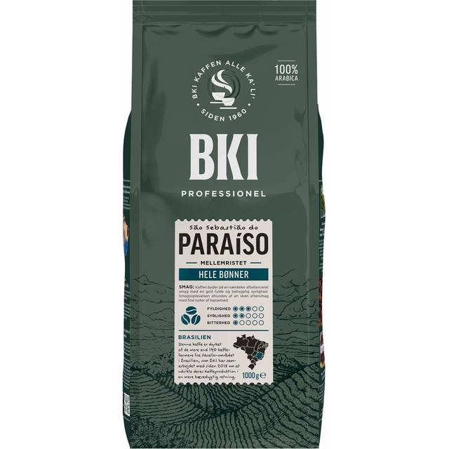 BKI Paraiso Hele Bønner 1000g 1pack