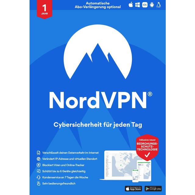 NordVPN, 10 Geräte - 1 Jahr, Download